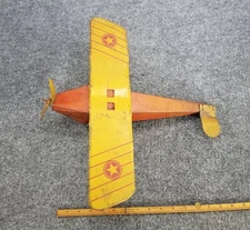 VTG 1920s SPIRIT OF AMERICA TIN LITHO AIRPLANE 17" WINGSPAN
