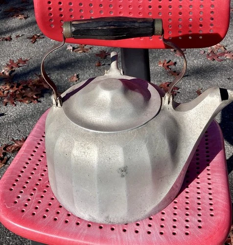 VINTAGE ALUMINUM WAGNER SIDNEY O TEA POT, KETTLE PAT'D FEB 18, 1902