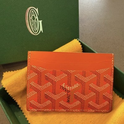 Goyard Saint Sulpice Orange Card Holder 100% Authentic Brand New