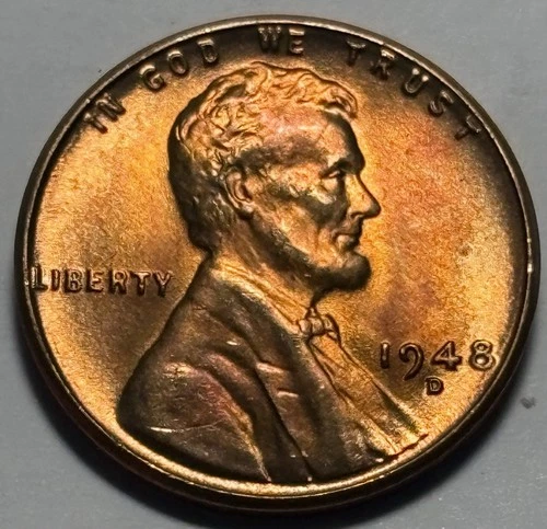 1948-D Lincoln Wheat Cent — Uncirculated MS Red 🔥 Exact Coin