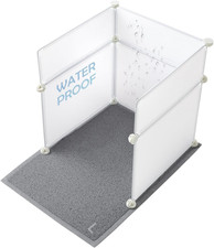 Cat Litter Box Enclosure Splash Guard Large L19×W19×H20 Inch, Light Weight Plast