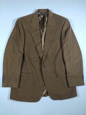Vintage Brooks Brothers 100% Camel Hair Tan Blazer Size 41R Union Made In USA