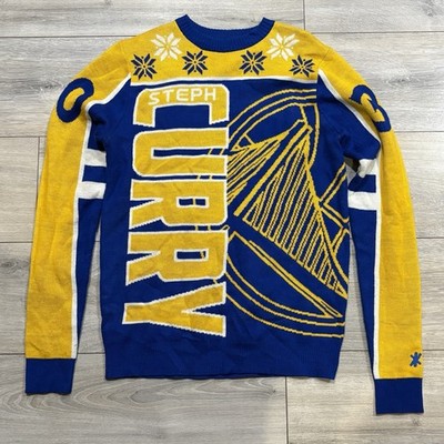 Steph Curry Golden State Warriors Ugly Christmas Sweater NBA Holiday Men SMALL