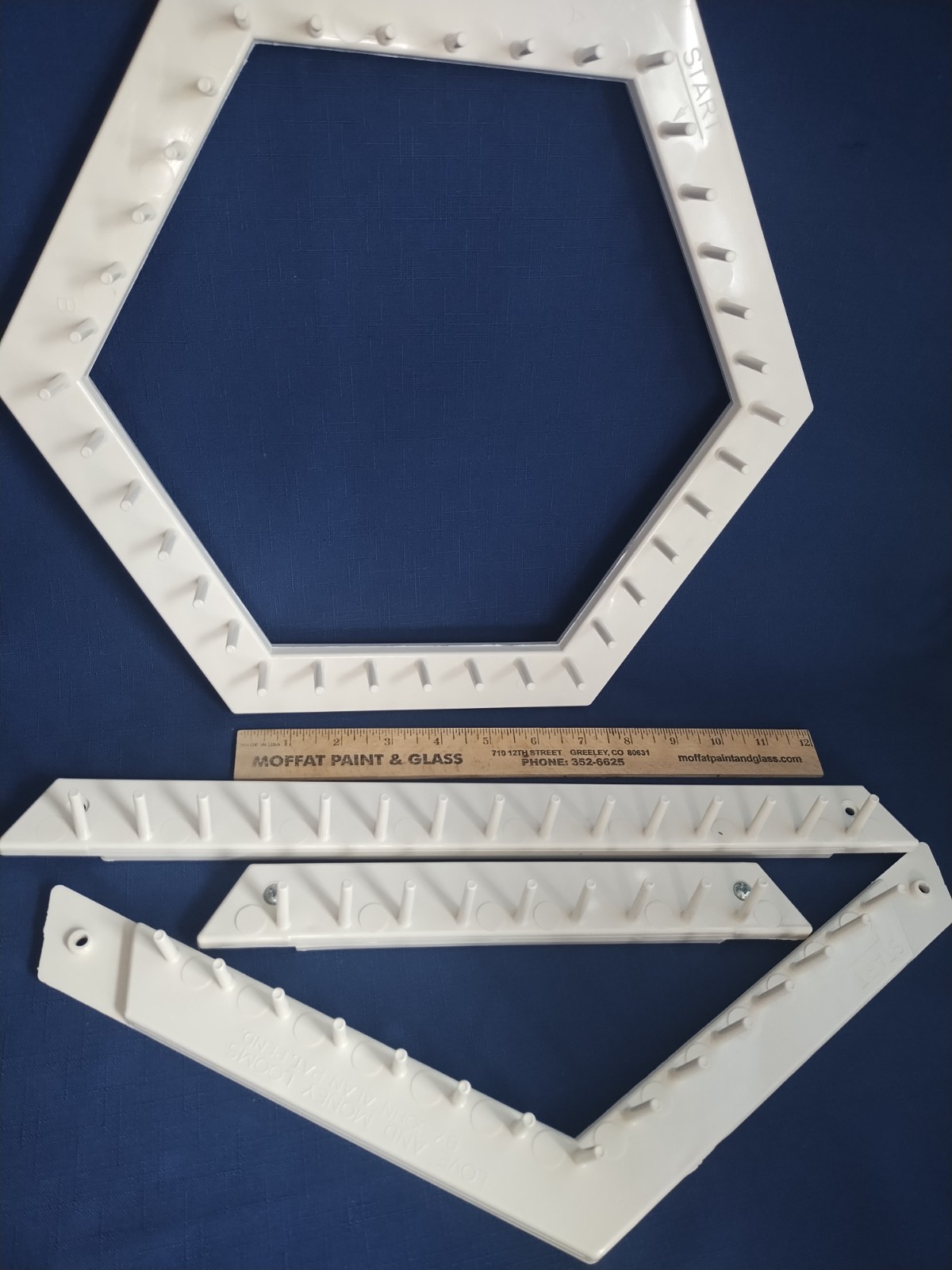 Love and Money Hexagon Looms Lot of 7 Pcs Lap WEaving Crafts John Alan