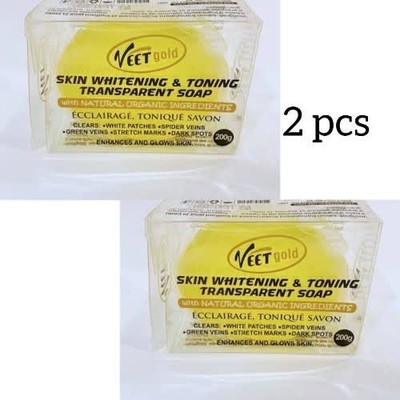 Veet Gold Skin Whitening and Toning Transparent Seife 200g x 2