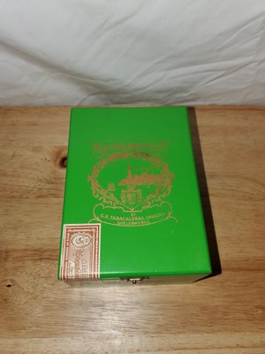 Vintage Gran Habano Cigar Box   Wooden Green Box   Guillermo Rico Honduras