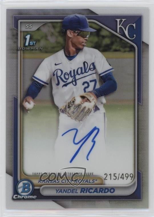 2024 Bowman Chrome Prospect Auto Refractor 215/499 Yandel Ricardo #CPA-YRI