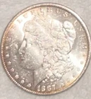 1887 O Morgan coin is in UNC condition  good eye appeal free ship Sigma test++
