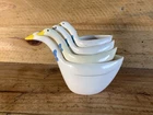 VINTAGE NESTING STACKING DUCKS GEESE MEASURING CUPS SET of 4 MELAMINE