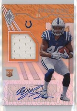 2018 Panini Phoenix RPS Rookie Jersey Orange /199 Nyheim Hines #RJA-NH Auto 1l2