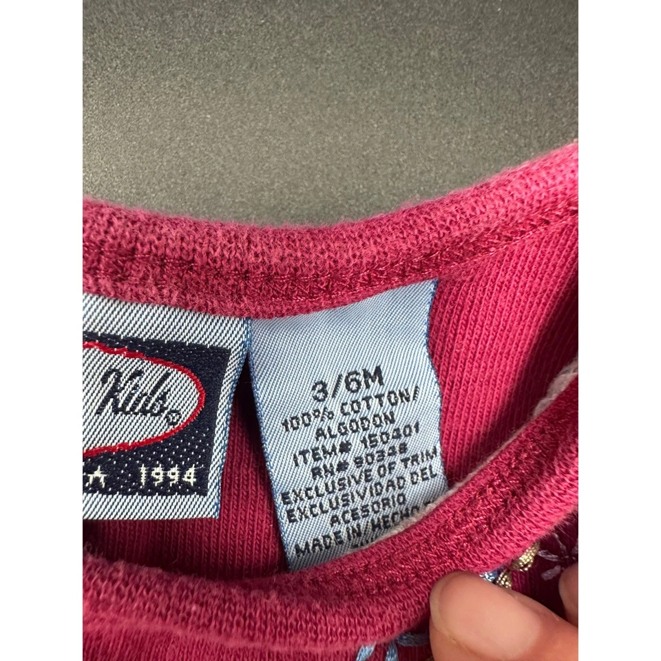 Conjunto Conjunto Top y Pantalones Cortos Denim Bordados 3/6M Koala Niños Infantes Niñas De Colección Foto 3 de 4