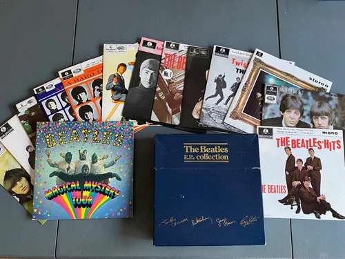 VTG RARE The Beatles EP Collection Box Set COMPLETE 14 Original 45rpm NM Vinyls