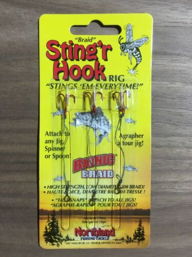 Northland Fishing Tackle - Sting'r Hook Rig Braid - Red - Clip-On - Picture 1 of 3