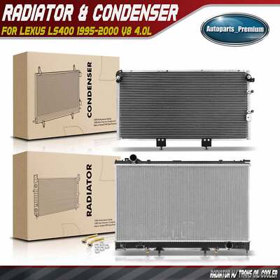 Aluminum Radiator With Transmission Oil Cooler For 1996 Lexus LS400 - View #7