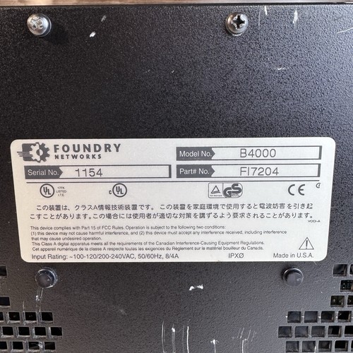 Foundry Networks B4000 FastIron 2 FI7204 S/N 1154 - Picture 17 of 21