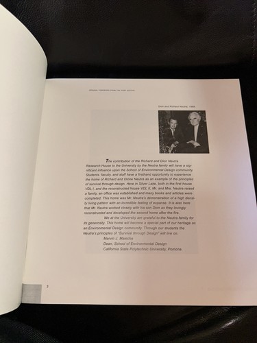 The Richard and Dion Neutra VDL Research House I and II PB Pamphlet 1999 2nd Ed - Picture 6 of 6