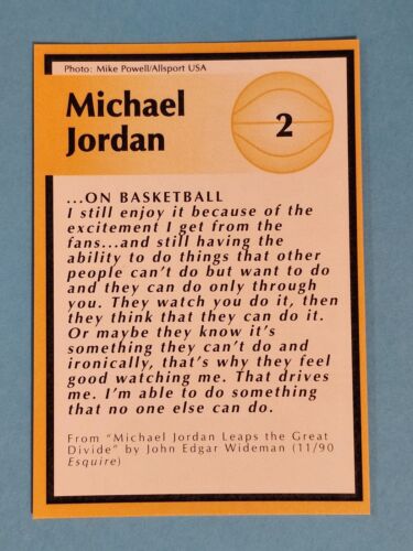 1991 Tuff Stuff Jr Michael Jordan Chicago Bulls #2 tagliato a mano π - Foto 2 di 2
