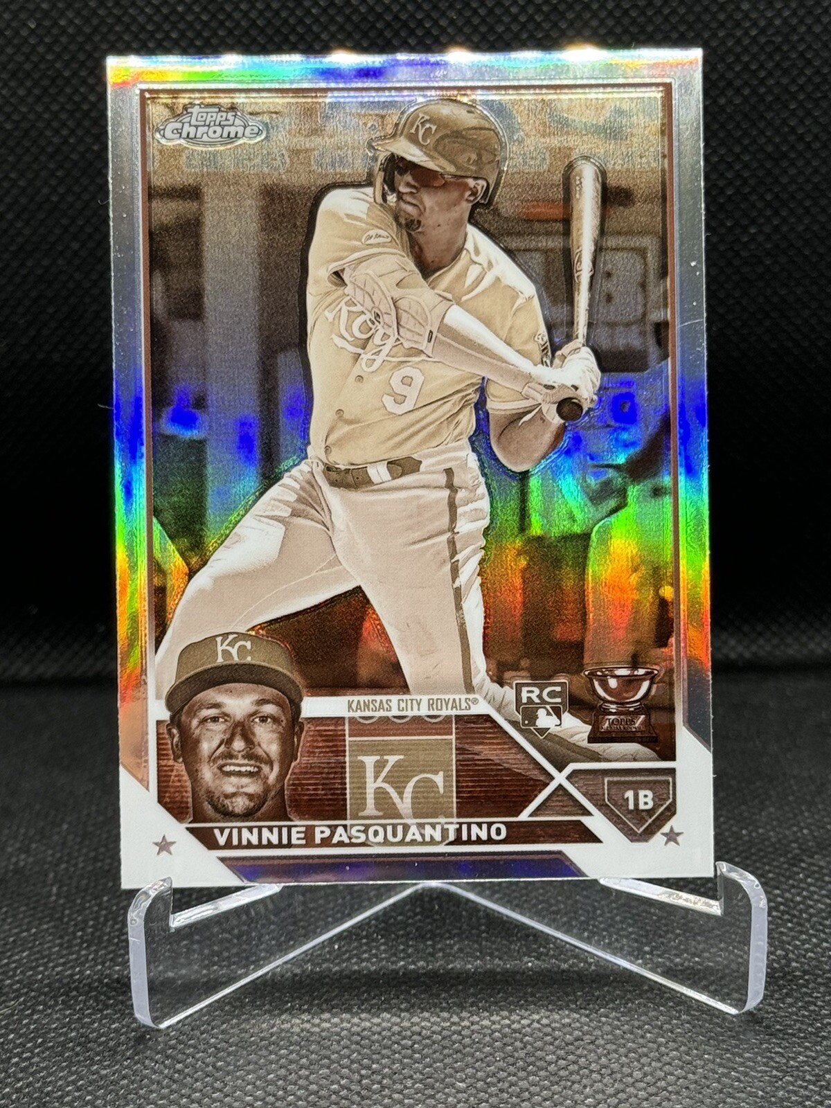 2023 Topps Chrome Sepia Refractor Vinnie Pasquantino #119 Rookie RC Royals