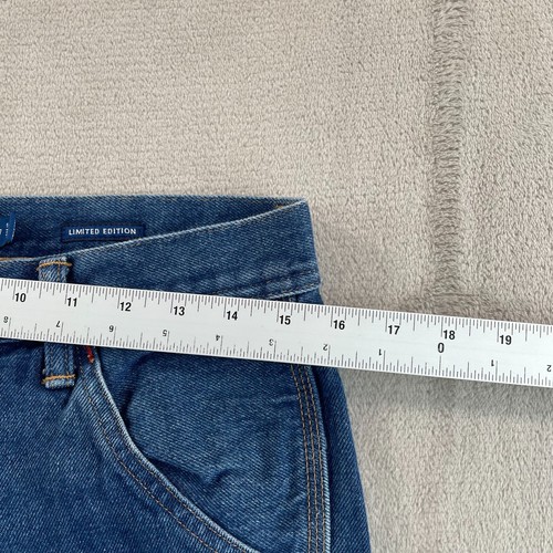 Vintage Ralph Lauren Polo Sport Carpenter Jeans Men 30x29 (Tag 27) Blue USA Flag - Picture 6 of 10
