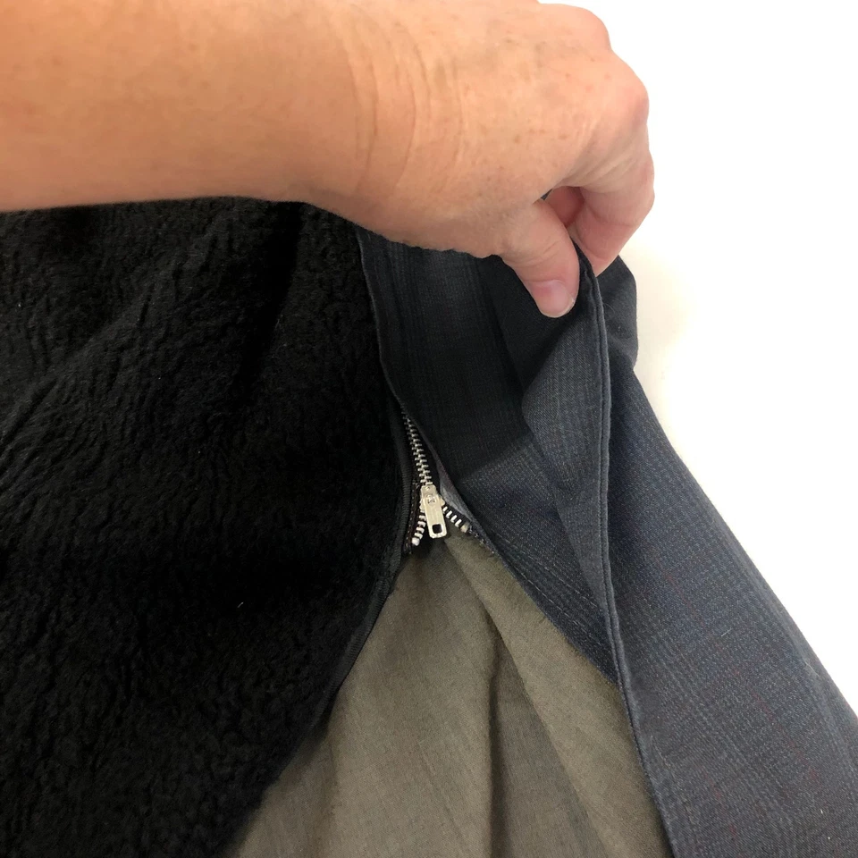 Vtg 50 60's Penneys Towncraft Blue OVERCHECK Top Coat LINED Jacket RAINCOAT L - Image 4 of 4