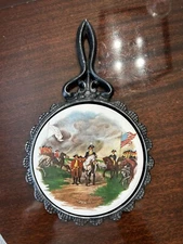 Vintage American Revolution Tile Trivet Surrender of Cornwallis Made in England