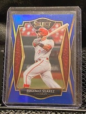 Eugenio Suarez 2021 Select Premier Level Blue Prizm #111/149 #162  Reds