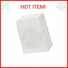 BestDuplicator White Cd/Dvd Paper Media Sleeves Envelopes with Flap and Clear Wi