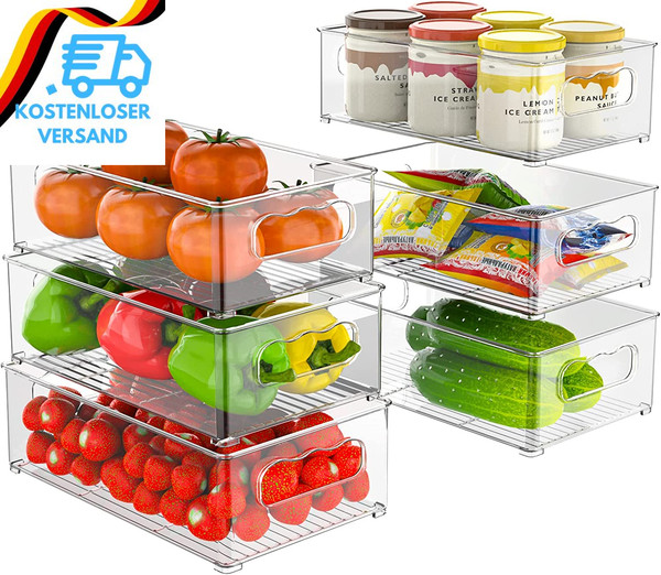 KüHlschrank Organizer Set - 6Er Set (3 GrößE) KüHlschrank Organizer, KüChen Orga-image
