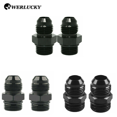 Nero Alluminio ORB O-ring Boss AN6 6AN A AN8 8AN Maschio Flare - Foto 4