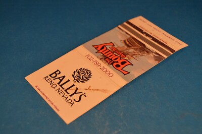 BALLY'S The Bounty Oyster Bar CASINO MATCHCOVER Reno NEVADA matchbook match book