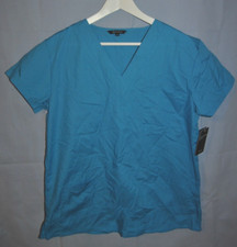 JUST LOVE Blue Scrub Uniform Shirt Size M V-Neck NWOT