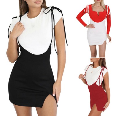 long tight dress with slit