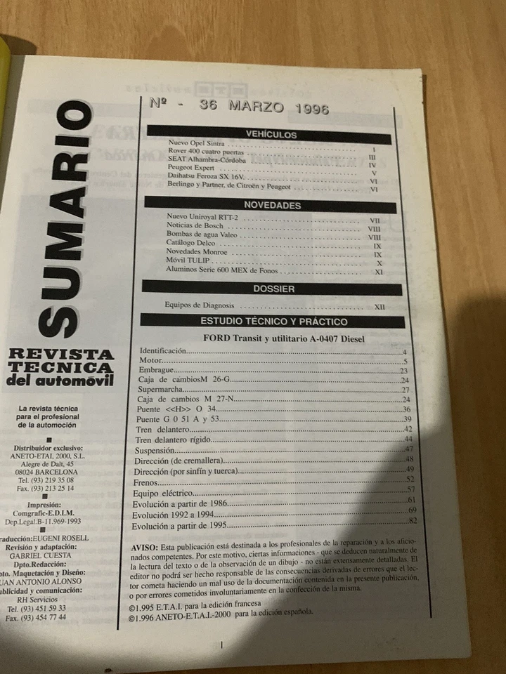 Manual De Taller FORD TRANSIT  - Imagen 2 de 2