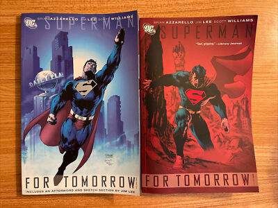 Superman For Tomorrow by Brian Azzarello Book 1 & 2 -2006 Graphic Novel