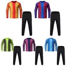 Kids Boys Tracksuit Compression Sweatsuit Soccer Shirts With Pants Training