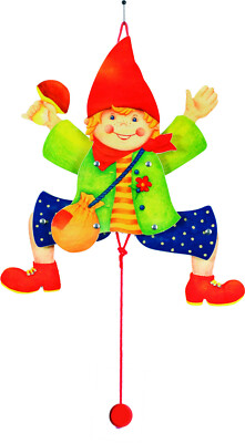 HAMPELMANN Hampelfigur Junge Hampeljunge Deko Babyzimmer Kinderzimmer Holz NEU