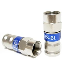 🔧 50 Pcs PCT-TRS-6LMG RG-6 Coaxial Locking Compression Connectors 18mm Seal