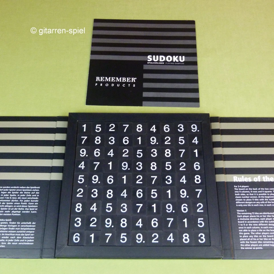 Remember® Sudoku Komplett 1A Top! grafisch & klassisch Denkspiel Klappbox ©2006 - Bild 4 von 4