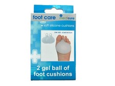 2 Gel Ball Of Foot Cushion Soft Silicone Blister/Bunion/Corn Pressure Relief