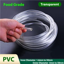 Transparent PVC Hose Tubing Food Grade Clear Water Pipe Flexible High Temp