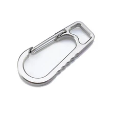 Small Titanium Alloy Carabiner Spring Snap Hook Clip Key Hold EDC Buckle Tool S