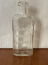ANTIQUE VENO'S LIGHTNING COUGH CURE GLASS APOTHECARY CHEMIST BOTTLE  14CM