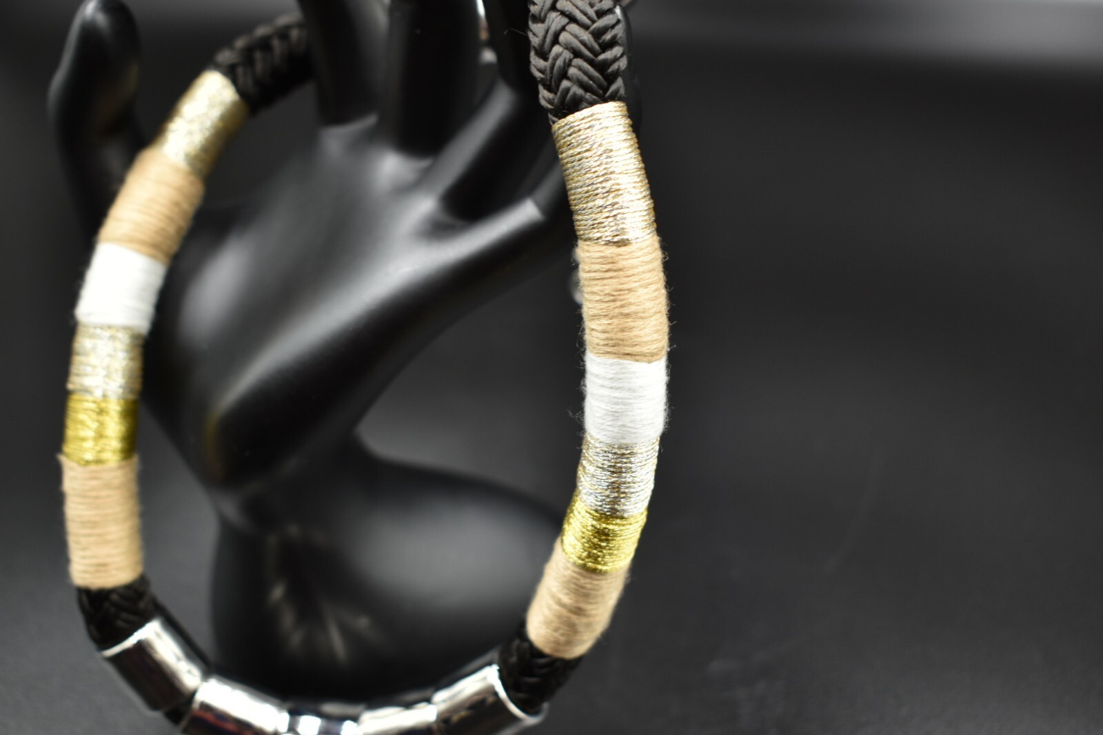 J. CREW THREADED CHOKER STATEMENT NECKLACE MULTIC… - image 2