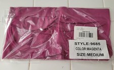 Rhonda Shear Magenta Seamless Underwire Strapless Bandeau Bra New Medium 9685