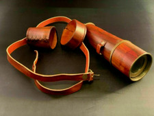 Antique Brass Leather Telescope Pirate Vintage Nautical Spyglass Marine Scope
