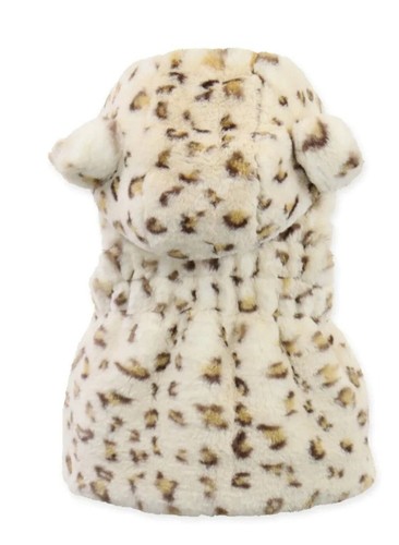 American Widgeon Cream Leopard Faux Fur Vest Size 4 - Picture 10 of 11