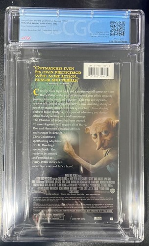 CGC Graded 9.4 A+ SEALED NEW Harry Potter and the Chamber of Secrets VHS #2 - Picture 2 of 2