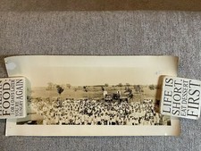 17"x8" 1931 Vintage Marathon Mid-Kansas Oil & Gas Company Panoramic Photo Picnic