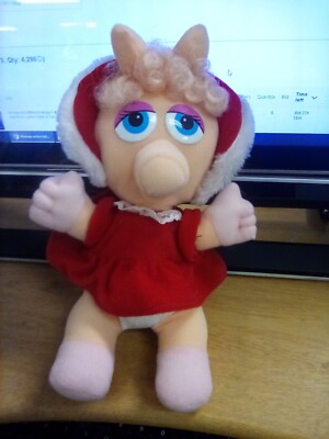 Muppet Babies : *Miss Piggy* Mrs. Claus Christmas Red Dress, 12" Plush  *Nice!* | eBay