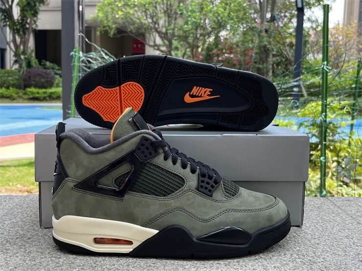 シューズ(男性用) AIR JORDAN 4 us12 UNDEFEATED 30cm 🔥IB1519-200 Men's Sneaker Shoes UNDEFEATED X Jordan 4 Army